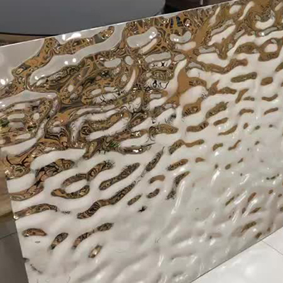 Kaltbezogener Edelstahl gestempelter Kräuselungs-Blatt-Spiegel 0.1mm 0.5mm 1mm für Decke
