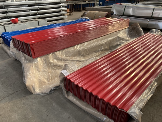 JIS-Farbe beschichtete den Galvalume, der gewölbte Metallplatten Blatt Ppgi 1% überdacht