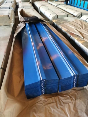Blaues DC02 galvanisierte gewölbte Überdachungsblätter, die 180g Dach-Platten galvanisierte